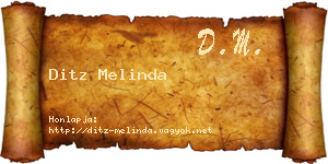 Ditz Melinda névjegykártya