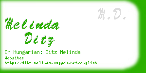 melinda ditz business card